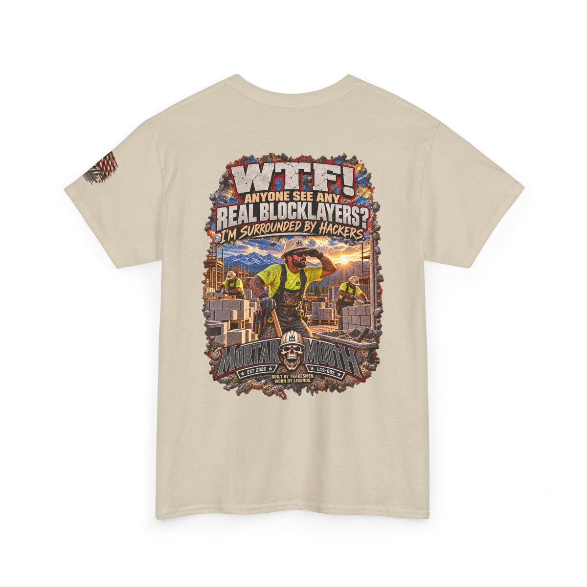 Mortar Mouth Co. Blue-Collar Graphic Tee — Crew Drop 11