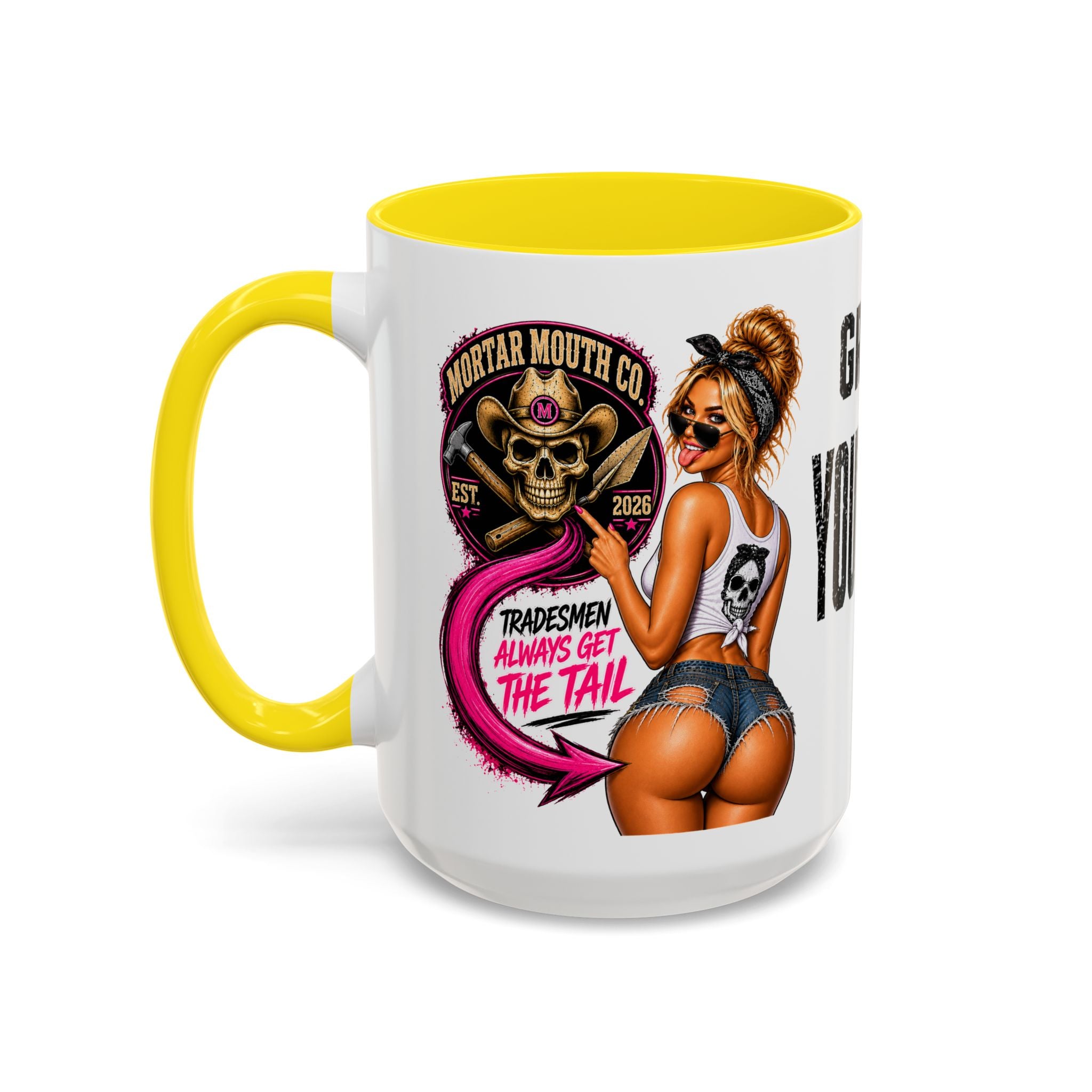 MORTAR MOUTH CO. GOT YOUR BACK WITH OUR Coffee Mug – Pinup Girl Retro Art Accent Ceramic Mug (11/15oz)