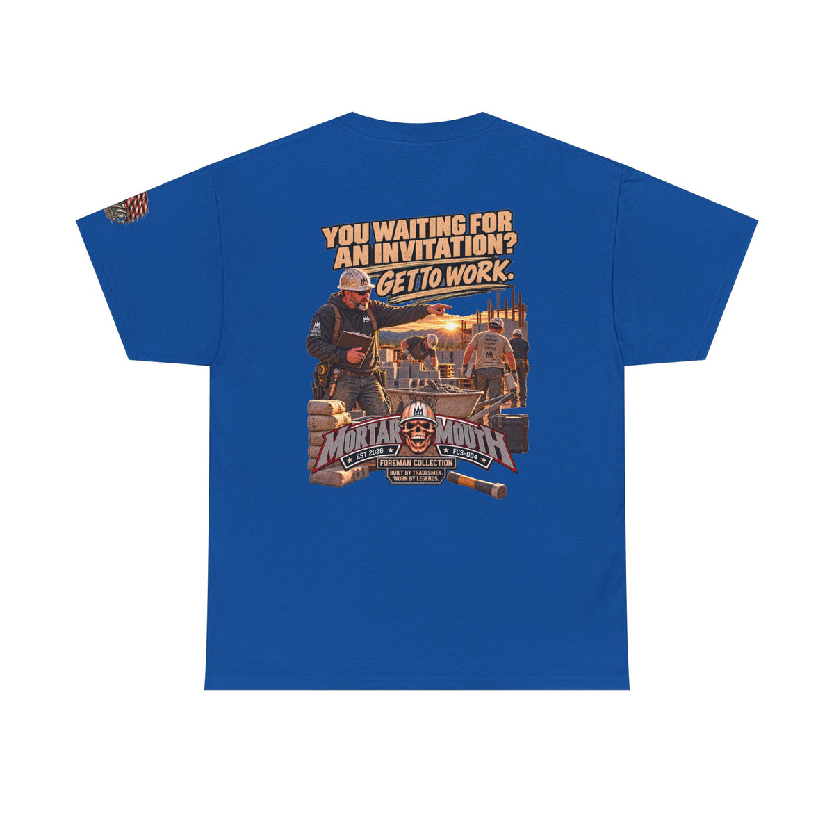 Mortar Mouth Co. Blue-Collar Graphic Tee — Crew Drop 13