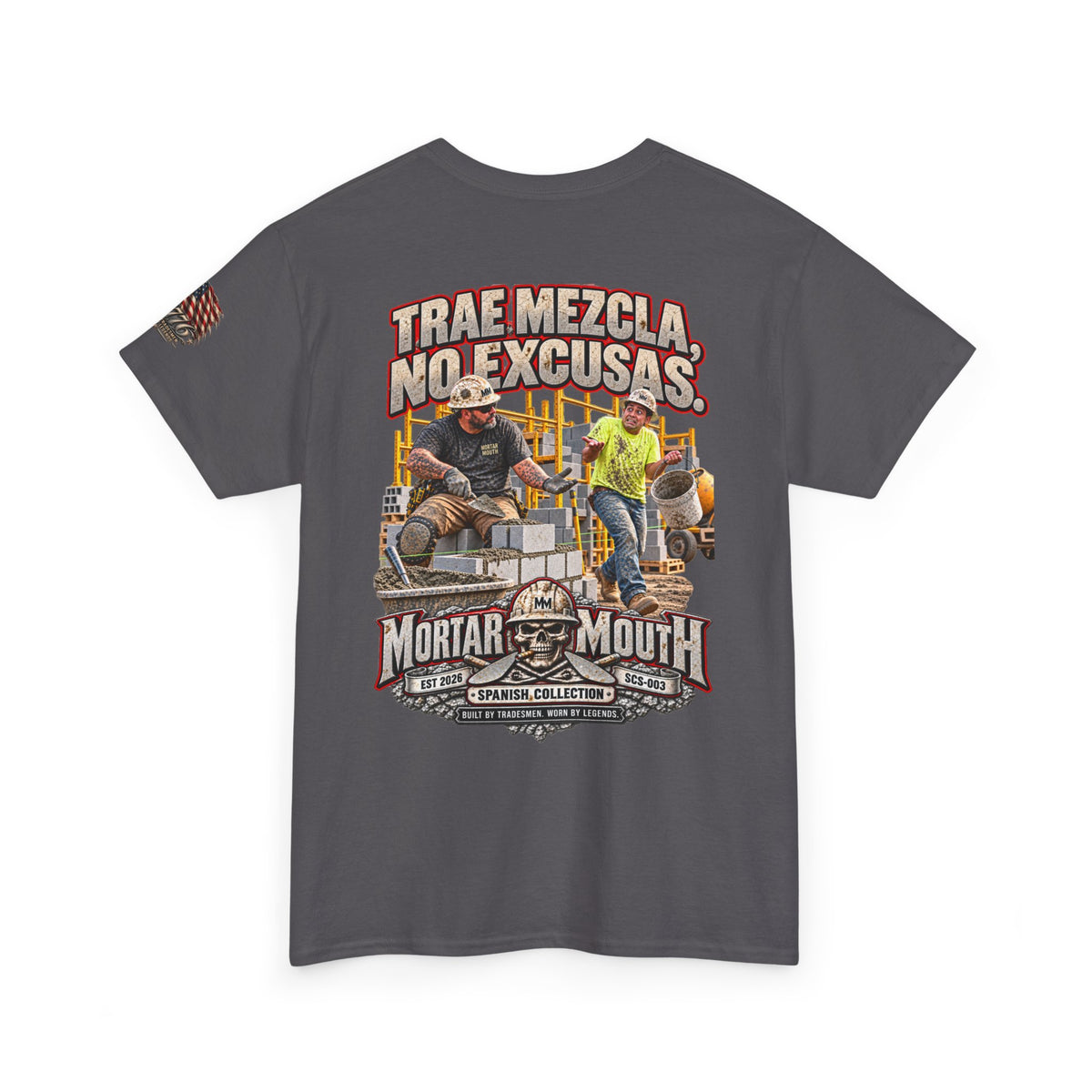Mortar Mouth Co. Blue-Collar Graphic Tee — Crew Drop 01