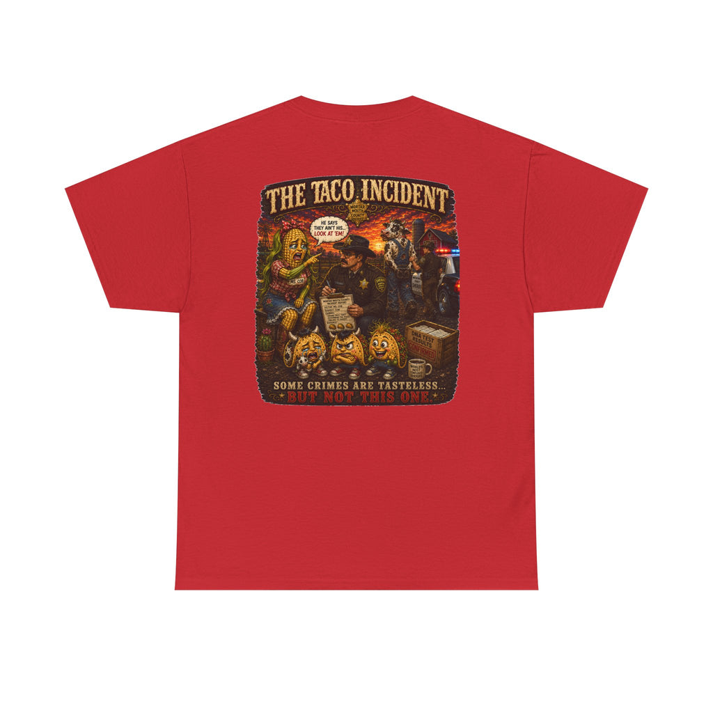 The Taco Incident | Funny Cow & Corn Graphic Tee | Mortar Mouth Co.
