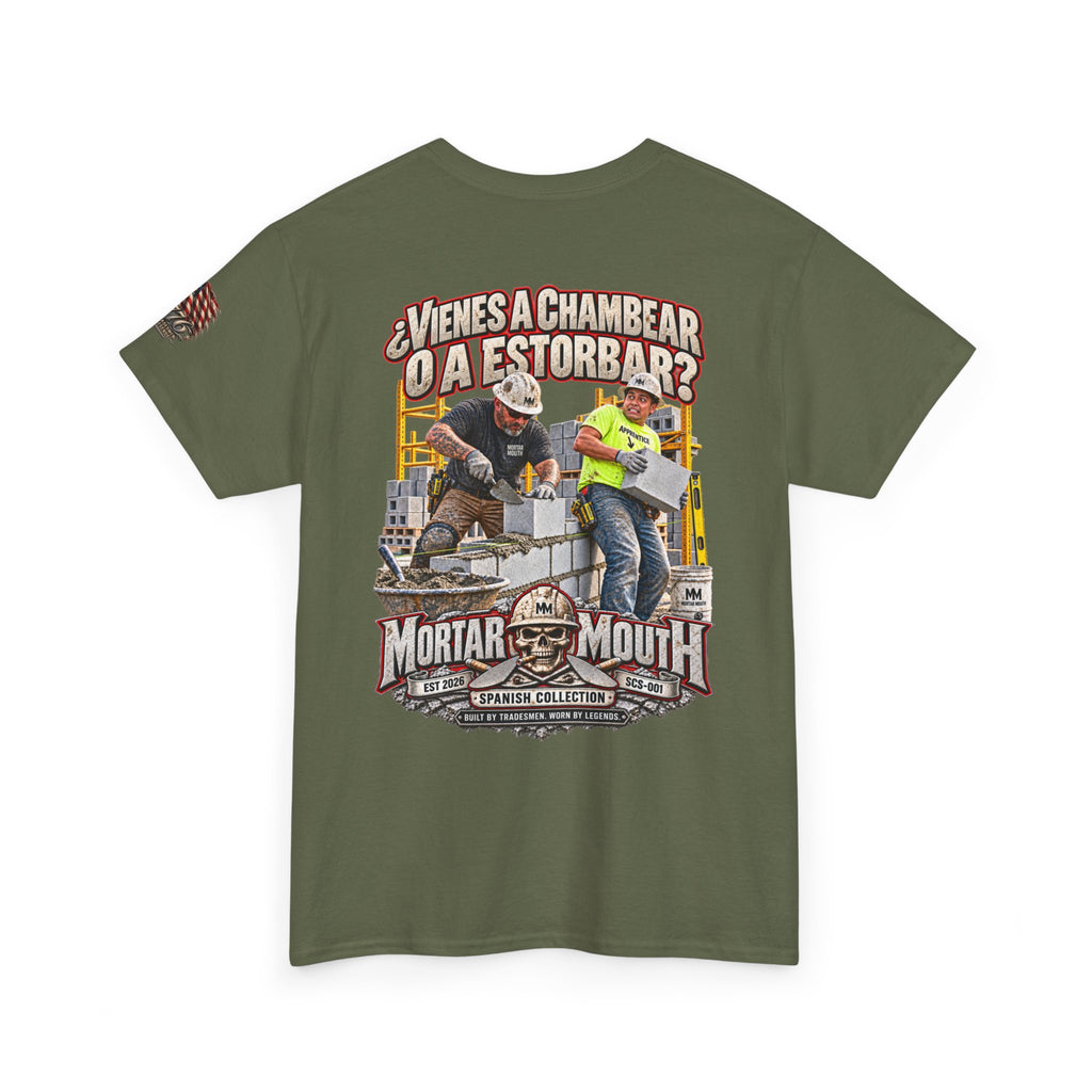 Mortar Mouth Co. Blue-Collar Graphic Tee — Crew Drop 03