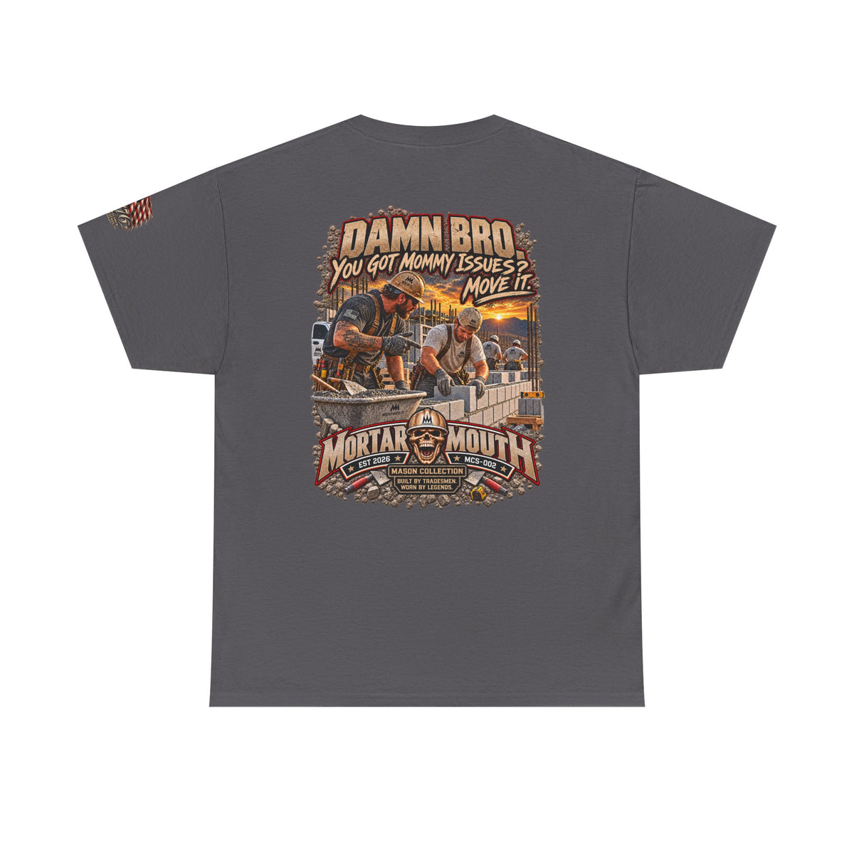 Mortar Mouth Co. Blue-Collar Graphic Tee — Crew Drop 05