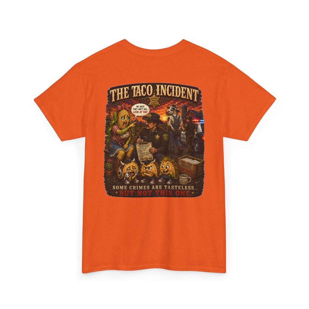 The Taco Incident | Funny Cow & Corn Graphic Tee | Mortar Mouth Co.