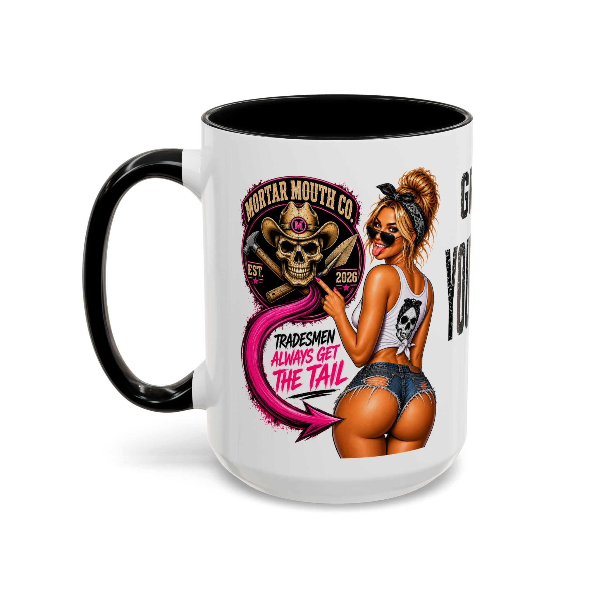 MORTAR MOUTH CO. GOT YOUR BACK WITH OUR Coffee Mug – Pinup Girl Retro Art Accent Ceramic Mug (11/15oz)