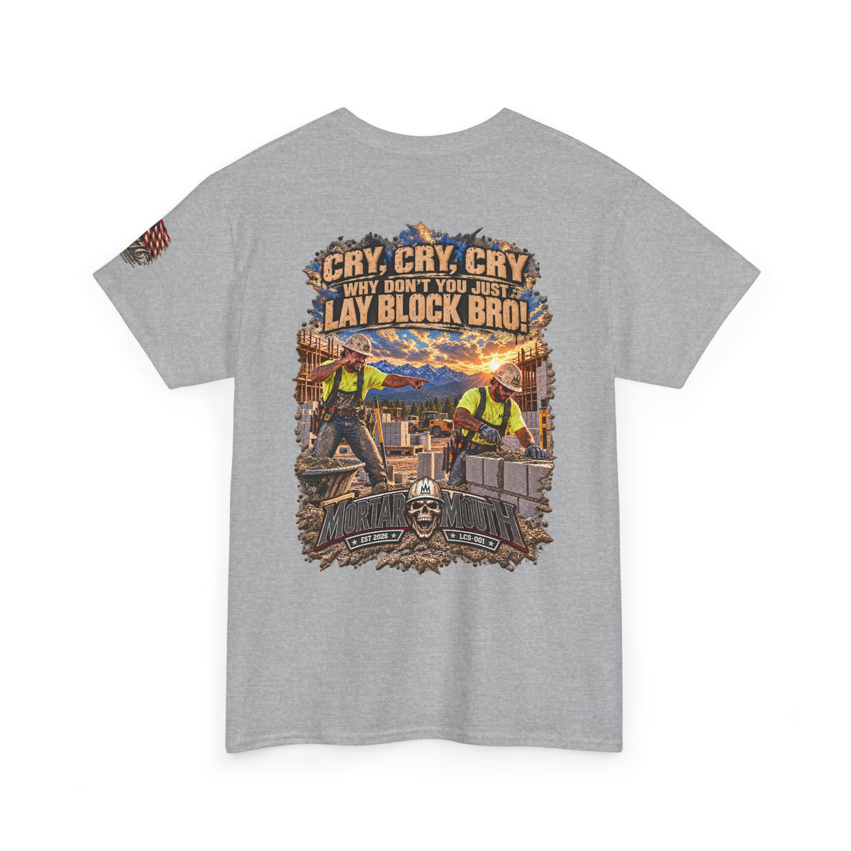 Mortar Mouth Co. Blue-Collar Graphic Tee — Crew Drop 12