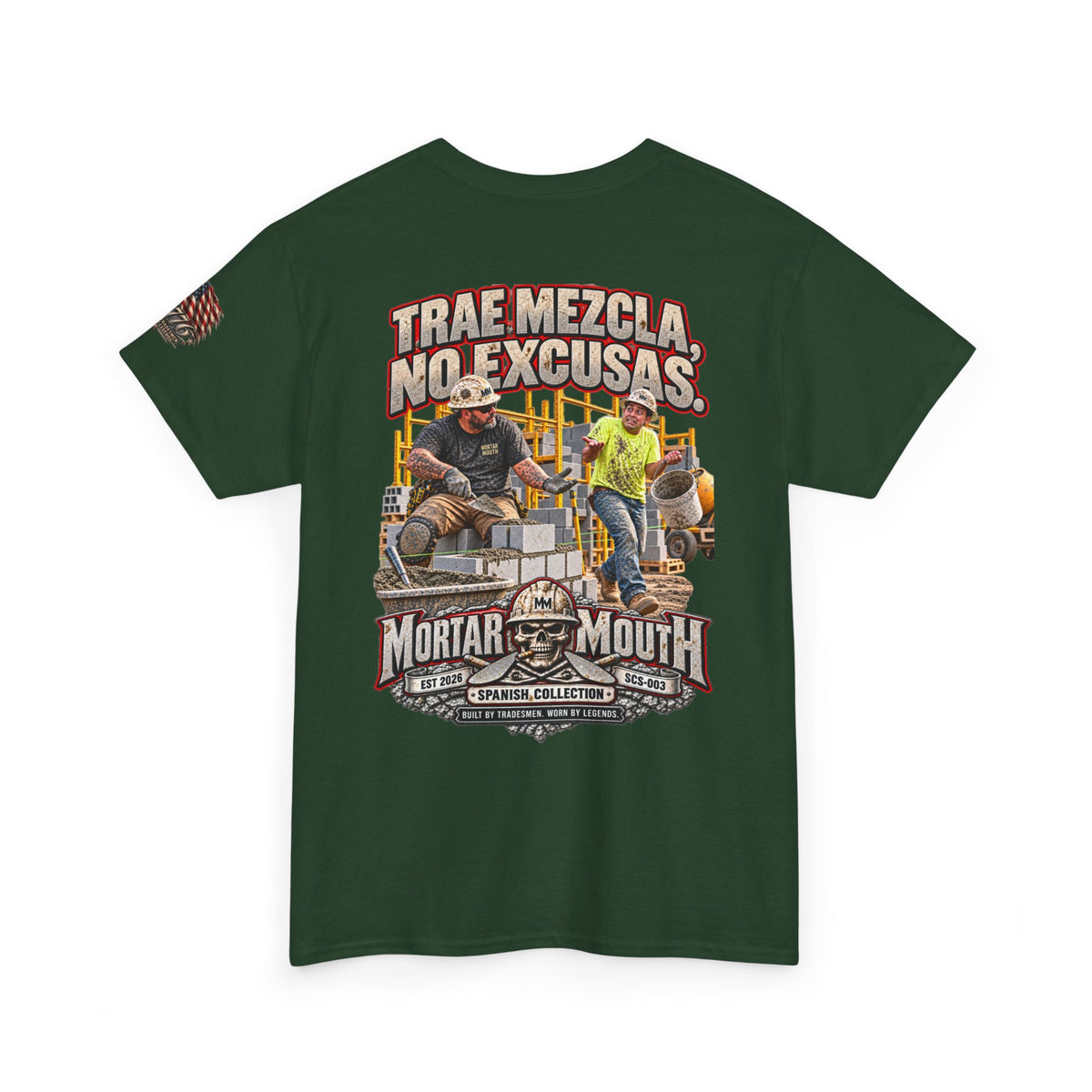 Mortar Mouth Co. Blue-Collar Graphic Tee — Crew Drop 01