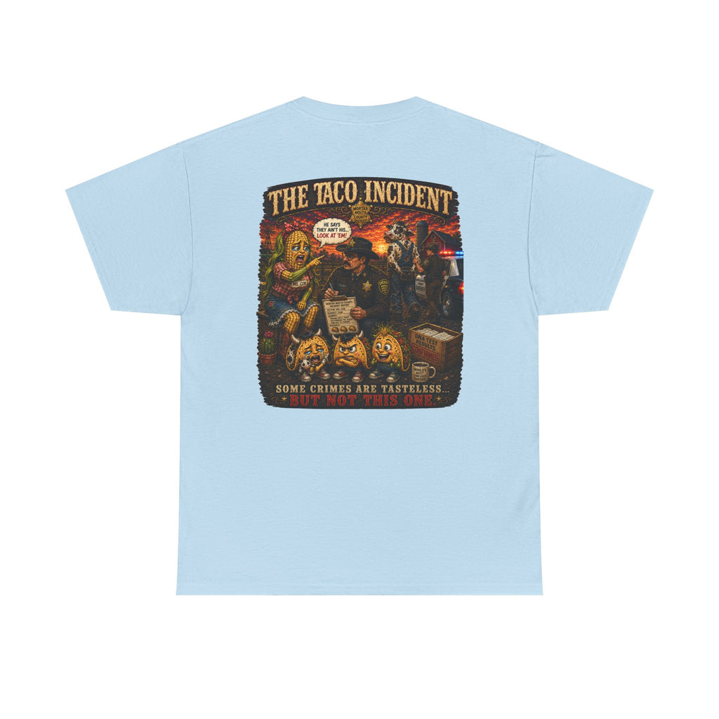 The Taco Incident | Funny Cow & Corn Graphic Tee | Mortar Mouth Co.