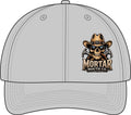 Mortar Mouth Co. Skull Cowboy Flat Bill Cap — Trucker-Style Flexfit Hat