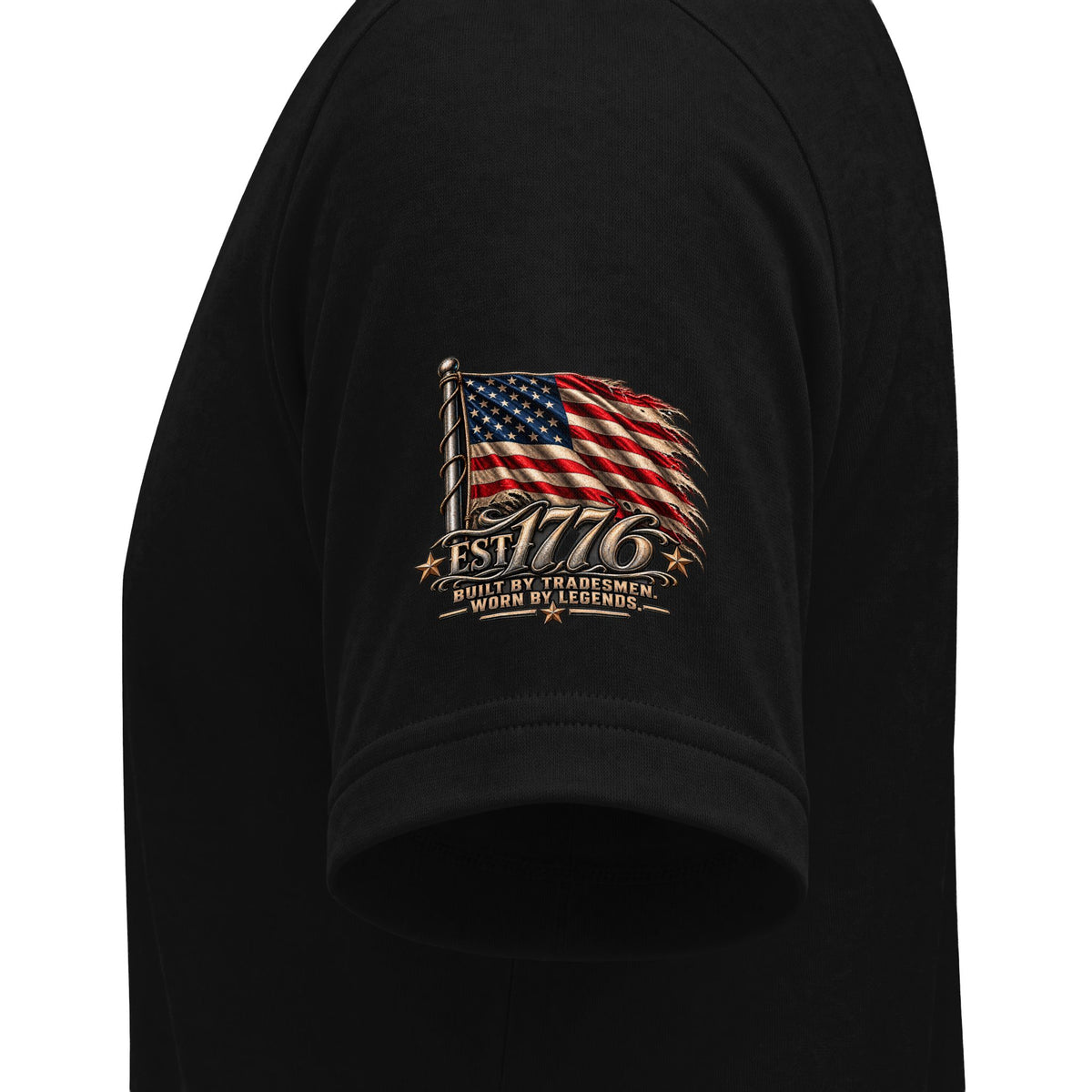 American proudly worn t-shirt