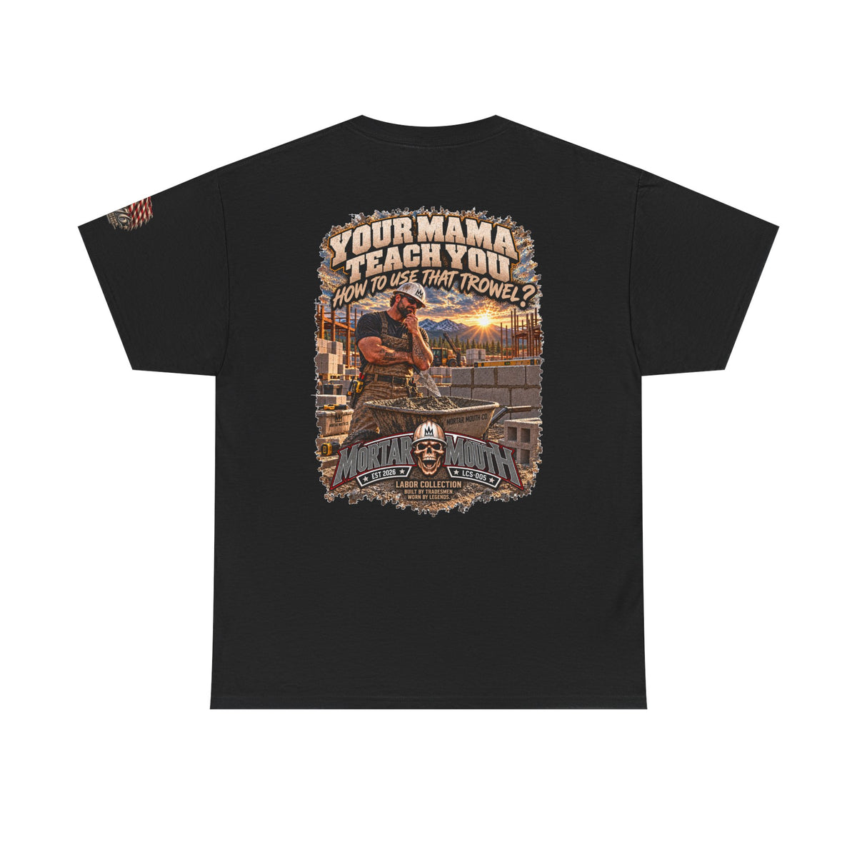 Mortar Mouth Co. Blue-Collar Graphic Tee — Crew Drop 08