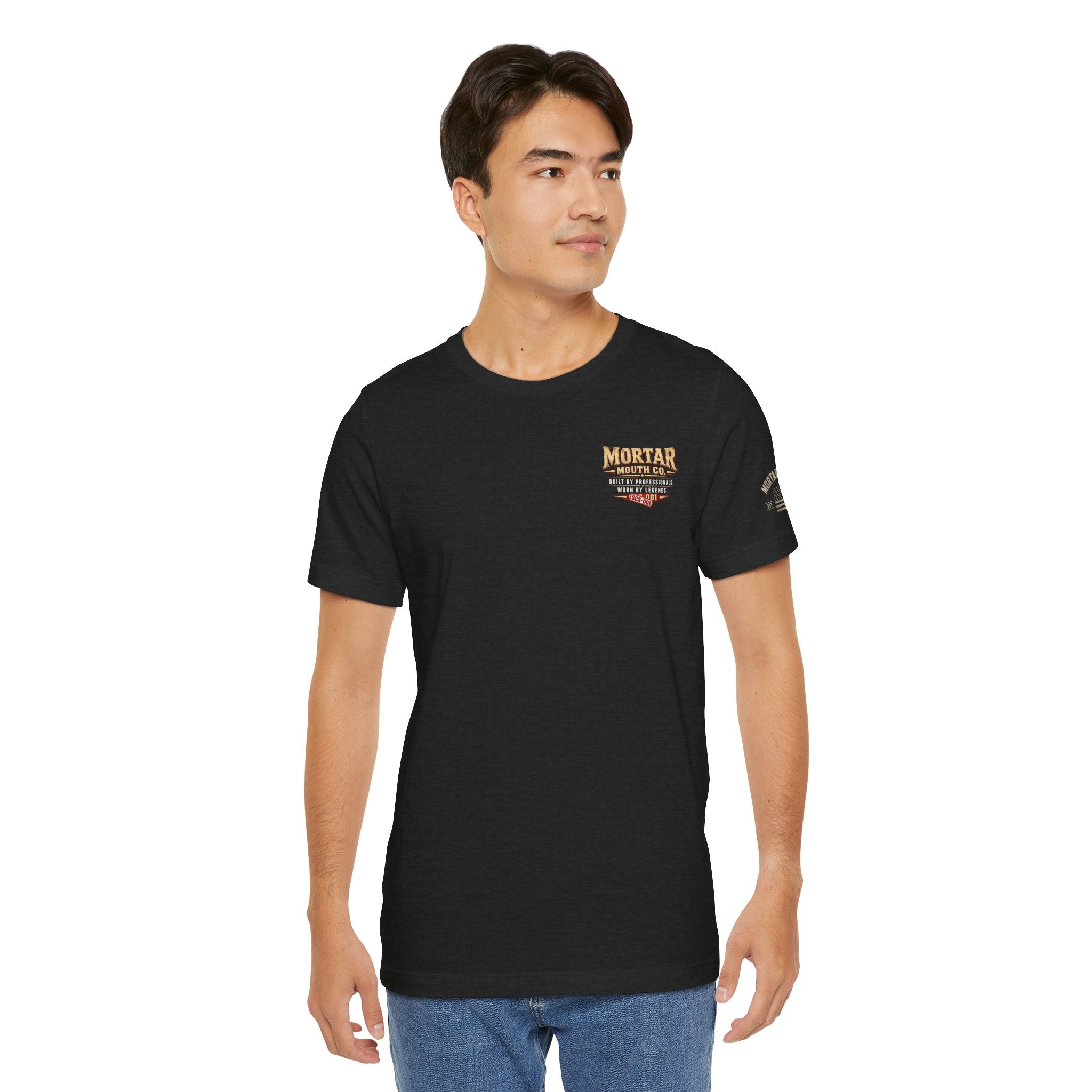 "¡Lobo Pa' Ca!"   TO ALL OUR MASONRY BROTHERS WEAR IT PROUD-Mortar Crew "¡Lobo Pa' Ca!" Military T‑Shirt