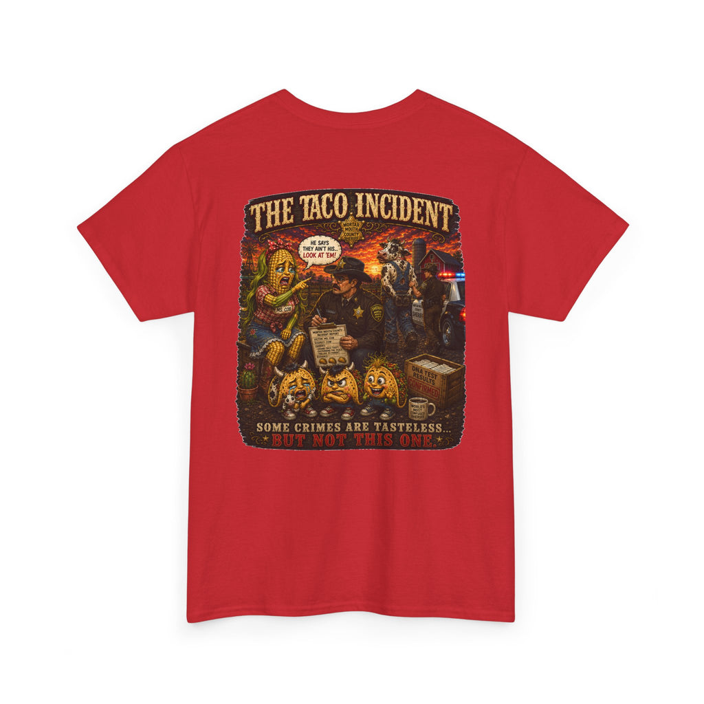 The Taco Incident | Funny Cow & Corn Graphic Tee | Mortar Mouth Co.