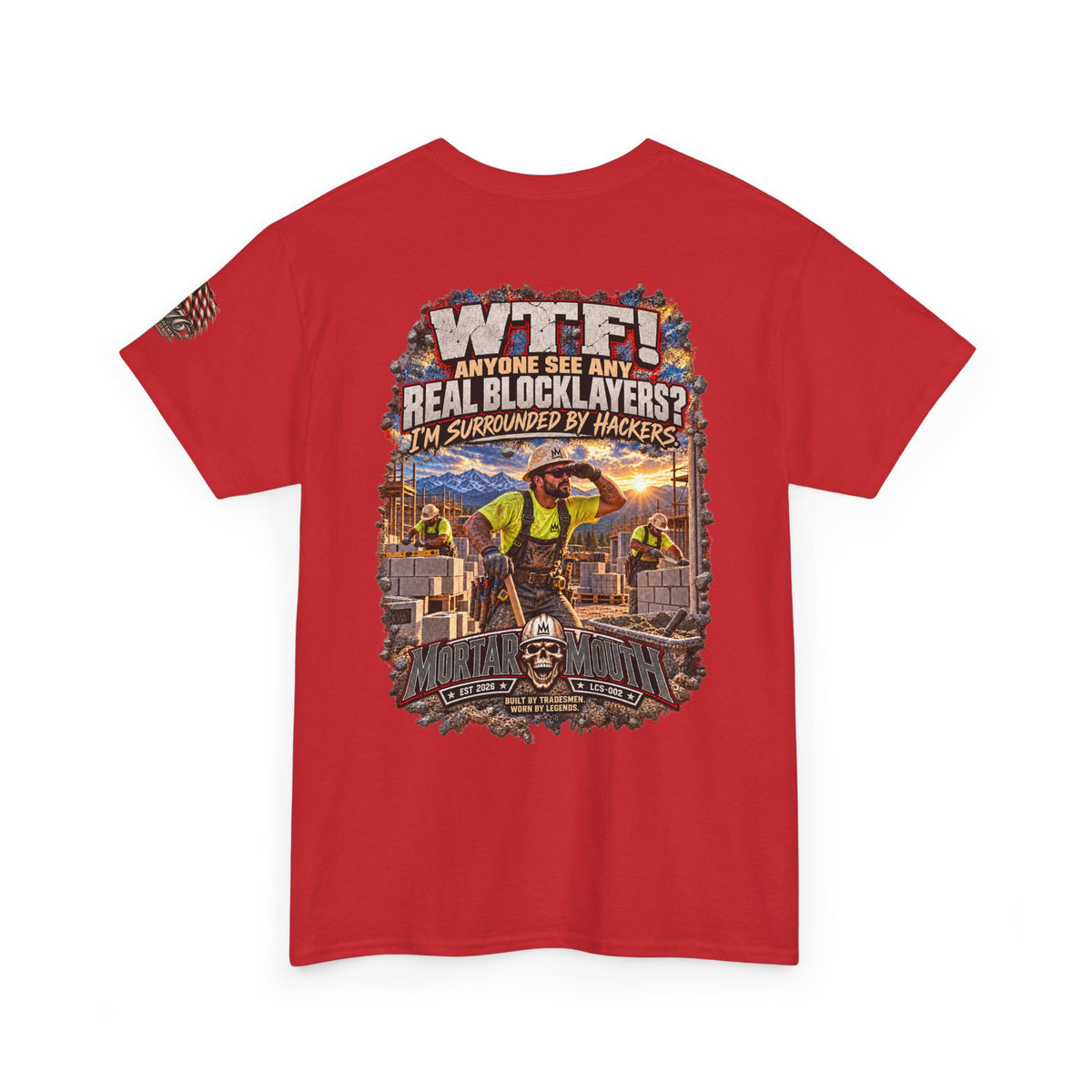 Mortar Mouth Co. Blue-Collar Graphic Tee — Crew Drop 11