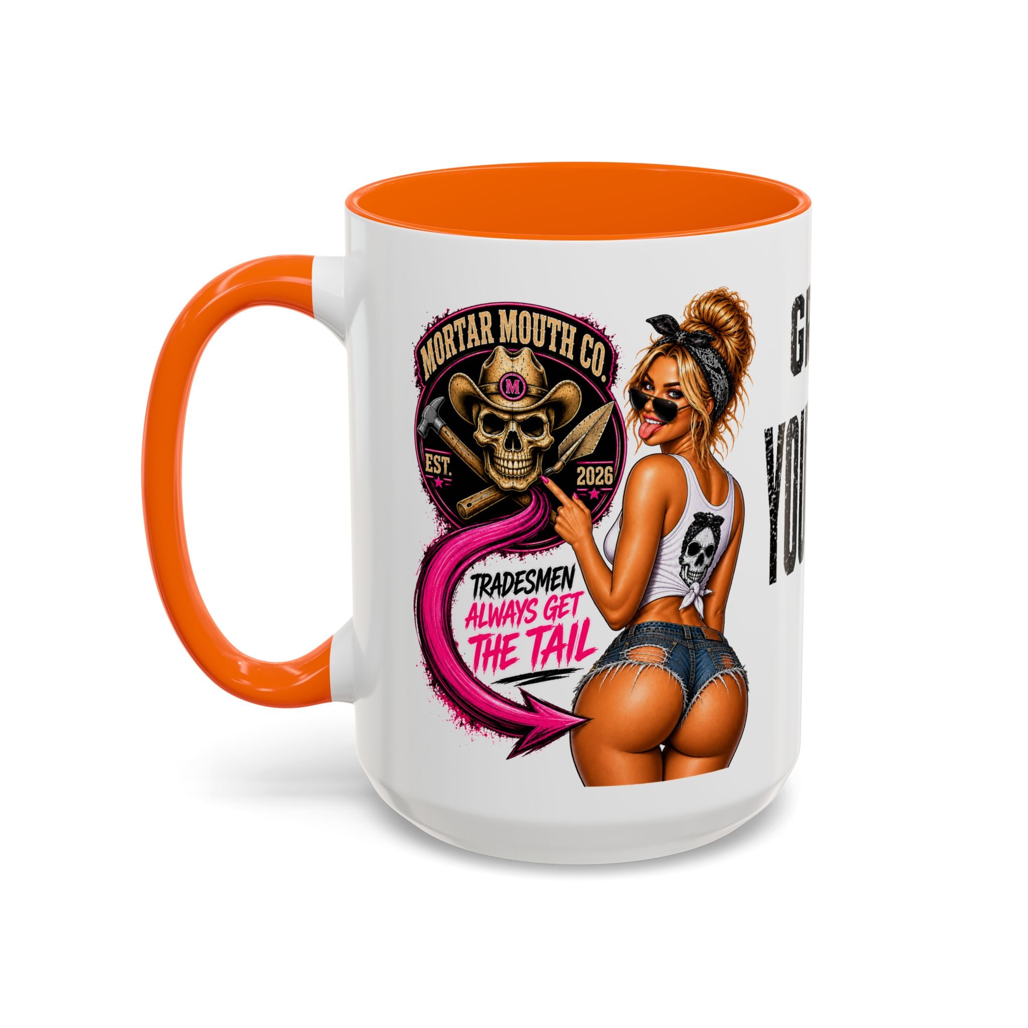 MORTAR MOUTH CO. GOT YOUR BACK WITH OUR Coffee Mug – Pinup Girl Retro Art Accent Ceramic Mug (11/15oz)