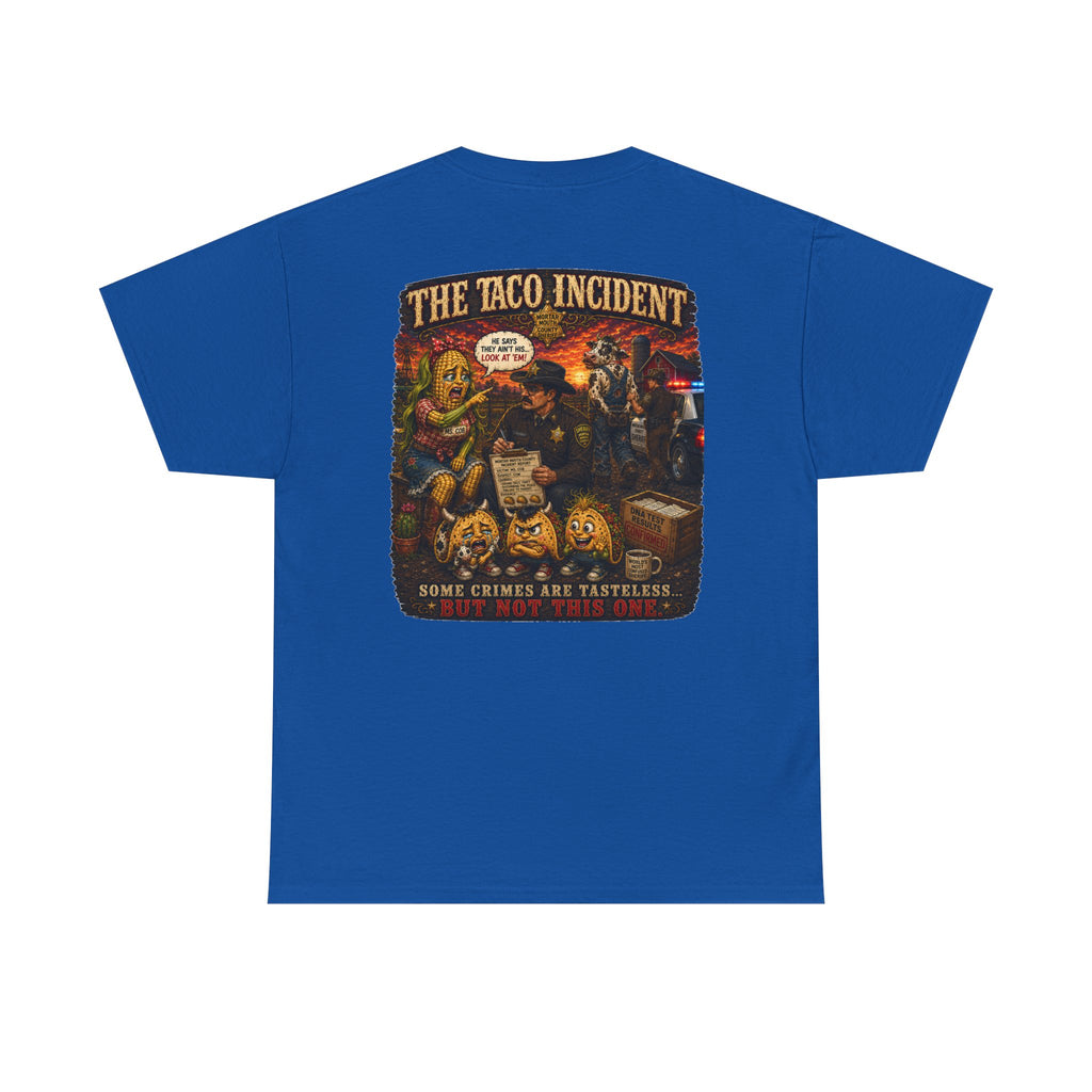 The Taco Incident | Funny Cow & Corn Graphic Tee | Mortar Mouth Co.