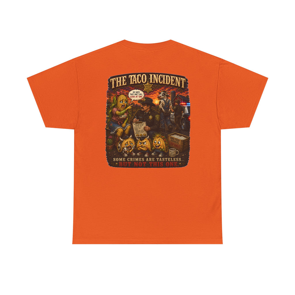 The Taco Incident | Funny Cow & Corn Graphic Tee | Mortar Mouth Co.