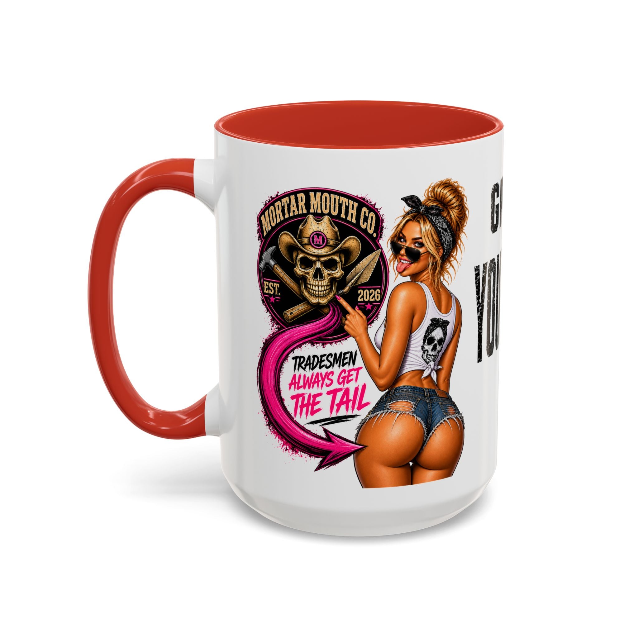 MORTAR MOUTH CO. GOT YOUR BACK WITH OUR Coffee Mug – Pinup Girl Retro Art Accent Ceramic Mug (11/15oz)