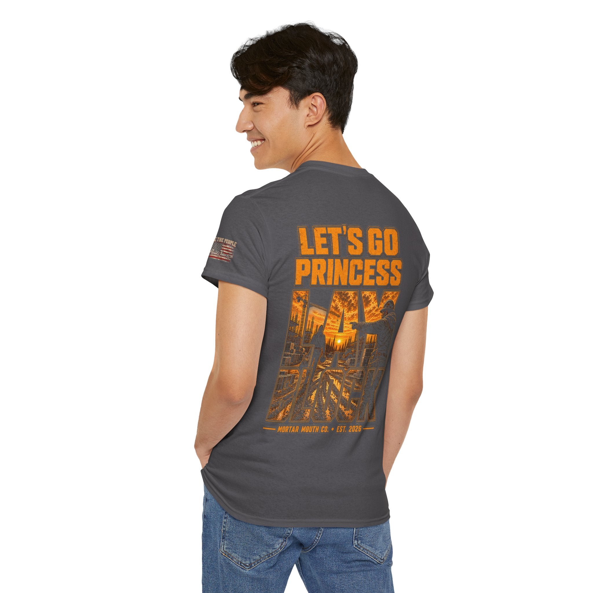 Let's Go Princess Block T-Shirt — Vintage City Sunset Graphic Tee