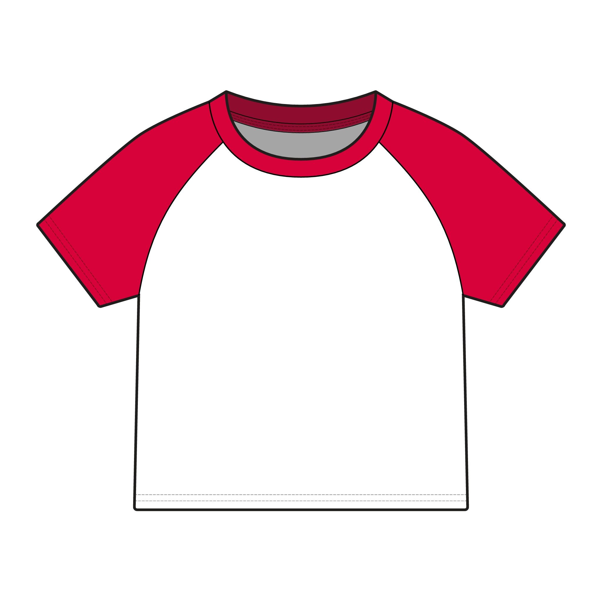 Women's Raglan Tee — Mortar Mouth Co. Pinup Skull Graphic ("Tradesmen Always Get The Tail")