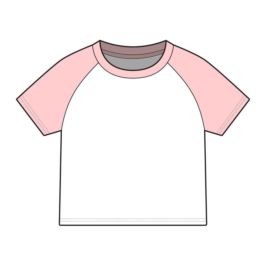 Women's Raglan Tee — Mortar Mouth Co. Pinup Skull Graphic ("Tradesmen Always Get The Tail")