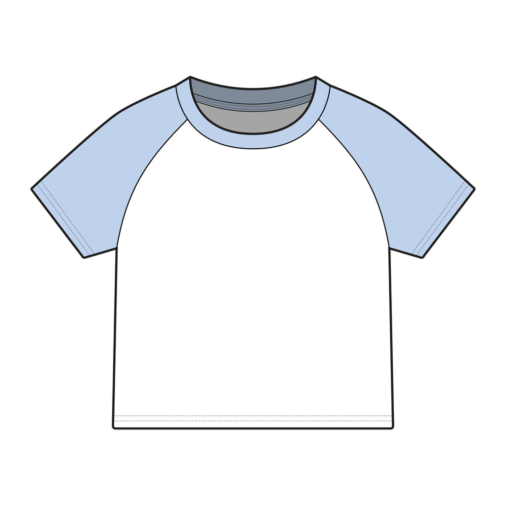 Women's Raglan Tee — Mortar Mouth Co. Pinup Skull Graphic ("Tradesmen Always Get The Tail")