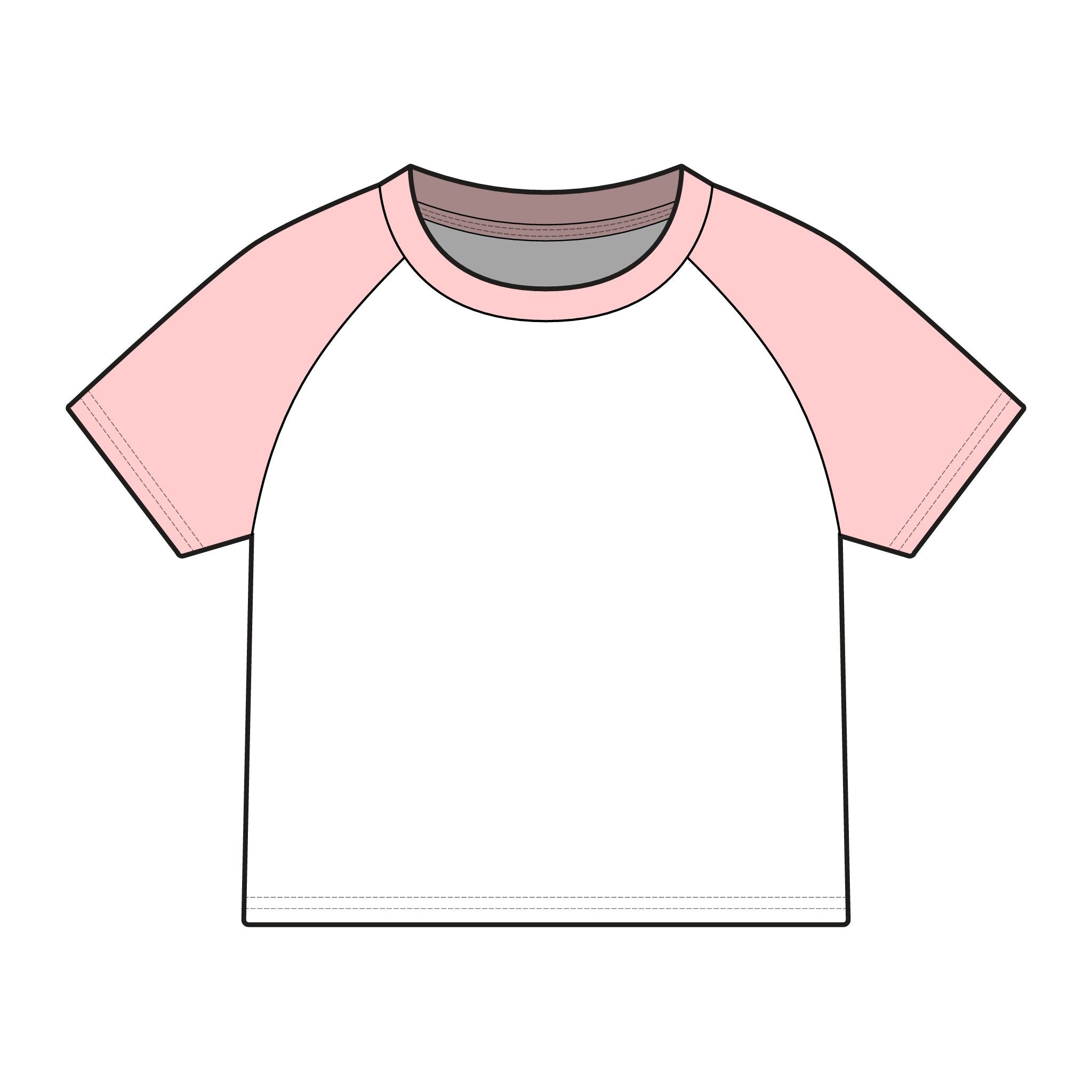 Women's Raglan Tee — Mortar Mouth Co. Pinup Skull Graphic ("Tradesmen Always Get The Tail")