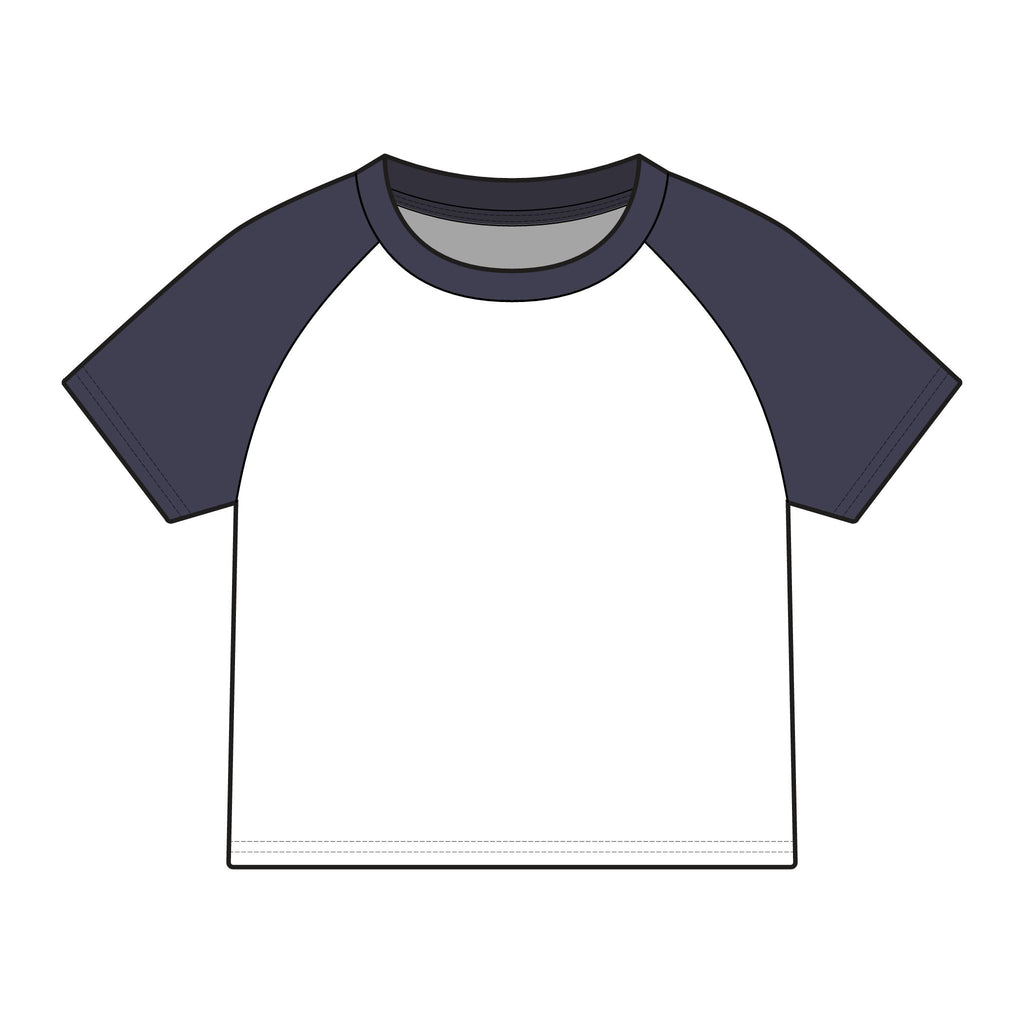 Women's Raglan Tee — Mortar Mouth Co. Pinup Skull Graphic ("Tradesmen Always Get The Tail")